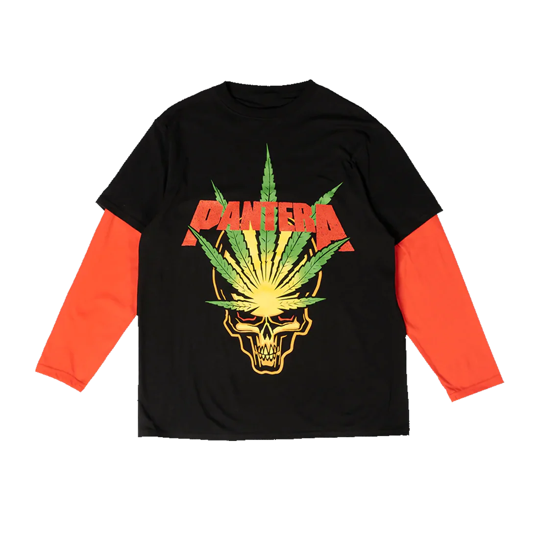 Pantera - Cannabis Skull Layered Long Sleeve T-Shirt