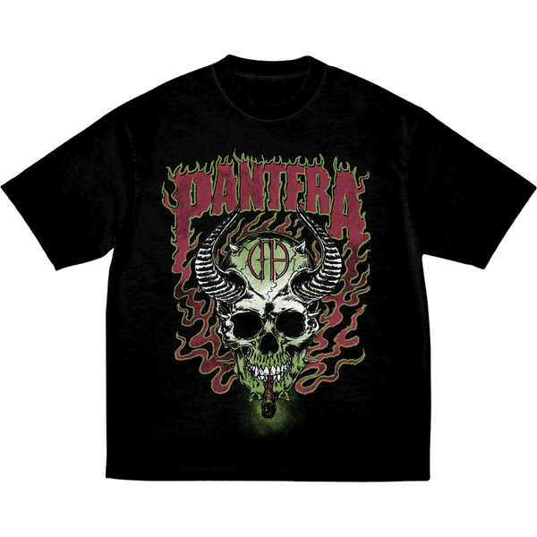 Smoking Skull T-Shirt (Glow In The Dark)