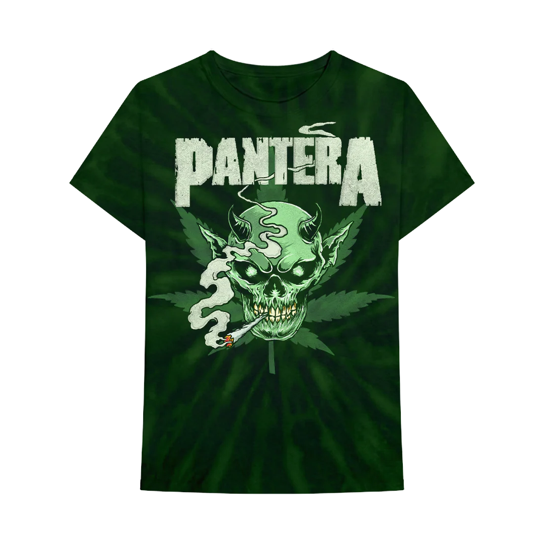 Pantera - Cannabis Skull Tye Dye T-Shirt 2023